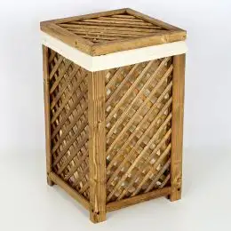 Cos pentru rufe din lemn, Verla, nuc, 57 cm