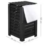 Cos pentru rufe din lemn, Wash,55 cm