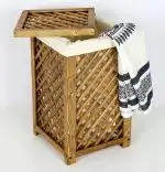 Cos pentru rufe din lemn, Verla, nuc, 57 cm