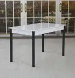 Masa bucatarie Bella alb si negru, 120 cm