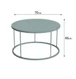 Masuta de cafea Vicenta Homs, nuc si auriu, seria 440, 70 cm