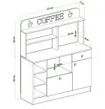 Set mobilier bucatarie Loura, alb si nuc