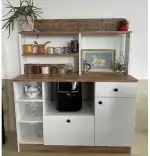 Set mobilier bucatarie Loura, alb si nuc