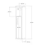 Stand suport toaleta, Style Homs, alb, 70 cm