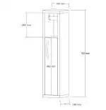 Stand suport toaleta, Style Homs, nuc, 70 cm