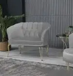 Set canapea Viena 2+1+1Homs textil gri-auriu,30703