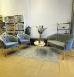 Set canapea Viena 2+1+1Homs textil gri-auriu,30703