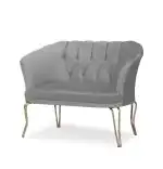 Set canapea Viena 2+1+1Homs textil gri-auriu,30703