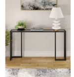 Consola Dante din sticla si metal culoare negru120 cm