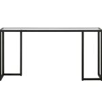Consola Dante din sticla si metal culoare negru120 cm