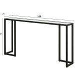 Consola Dante din sticla si metal culoare negru120 cm