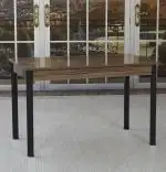 Set masa cu 4 scaune Bella, bucatarie, nuc si negru, 120 cm
