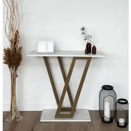 Consola in stil industrial alb 110X80X30 cm