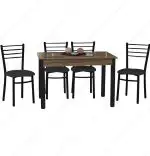 Set cu 2 scaune Bella ,din metal, dining Homs, negru, 80 cm
