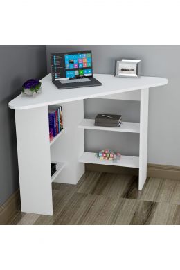 Birou colt Corner Homs, 80 x 73.8 x 80 cm, alb