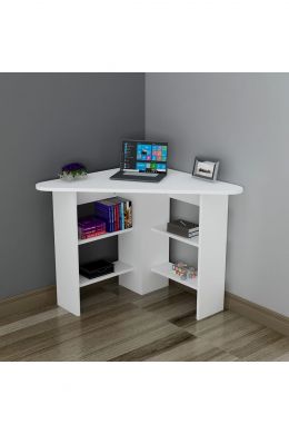 Birou colt Corner Homs, 80 x 73.8 x 80 cm, alb