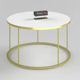 Masuta de cafea Vicenta  Homs, bej si auriu, seria 440, 70 cm