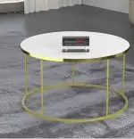 Masuta de cafea Vicenta  Homs, bej si auriu, seria 440, 70 cm