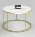 Masuta de cafea Vicenta  Homs, bej si auriu, seria 440, 70 cm