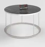 Masuta de cafea Vicenta Homs, negru si argintiu, seria 440, 70 cm