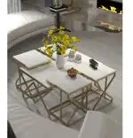 Set masuta de cafea,Crystal,Seria 440,gold,25074