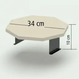 Masuta laterala, Verla Homs, bej, reglabil, 25051
