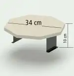 Masuta laterala, Verla Homs, bej, reglabil, 25051