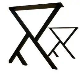 Set picioare masa metal Homs, Negru, 72x60 cm,30730