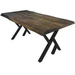 Set picioare masa metal Homs, Negru, 72x60 cm,30730