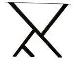 Set picioare masa metal Homs, Negru, 72x60 cm,30730