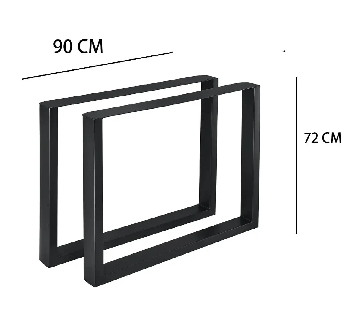 Set picioare masa metal, Homs , Negru,90X72 cm,30739