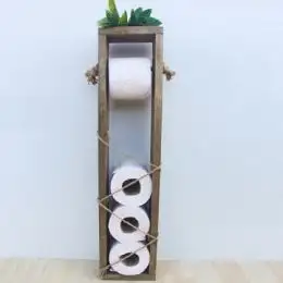 Stand suport toaleta,seria wood Homs, 55x10x10 cm, lemn natur,700015