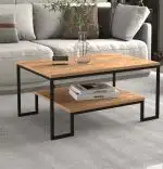 Masuta de cafea, Emelda, negru si nuc, seria 440,  Homs, 25062