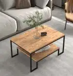 Masuta de cafea, Emelda, negru si nuc, seria 440,  Homs, 25062