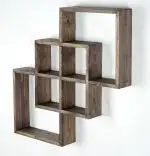 Raft de perete din lemn Karo Homs, maro 69 cm