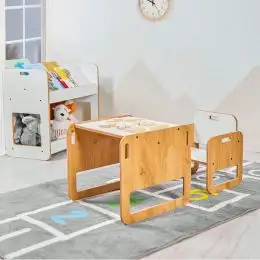 Set masa+ 1 scaune pentru copii Marni,alb si sonomo