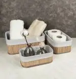 Set 3 Coșuri din Bambus