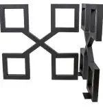 Set 2 picioare metalice pentru masa, design industrial, negru mat,72 cm