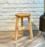Scaun taburet Heidi , din lemn, culoare nuc ,45 cm