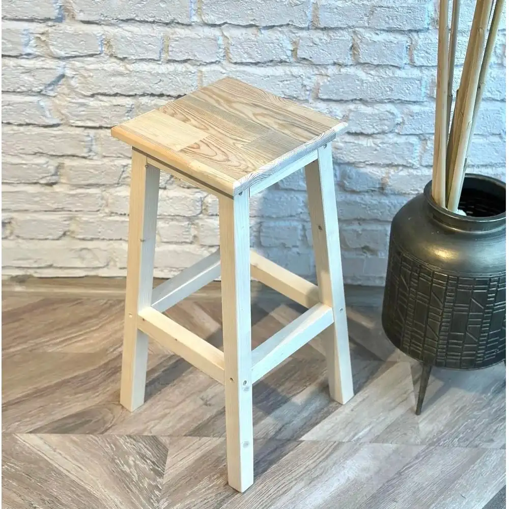 Scaun bar Vinita din lemn, natur, 67 cm
