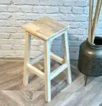 Scaun bar Vinita din lemn, natur, 67 cm