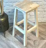 Scaun bar Vinita din lemn, natur, 67 cm