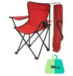 Set 2 Scaune Pliabile cu Cotiere și Suport,  Pentru Camping sau Grădină