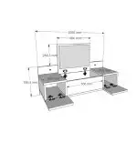 Masa de machiaj suspendata Vanity Homs , 100 x 33 x 39.1 cm, alb