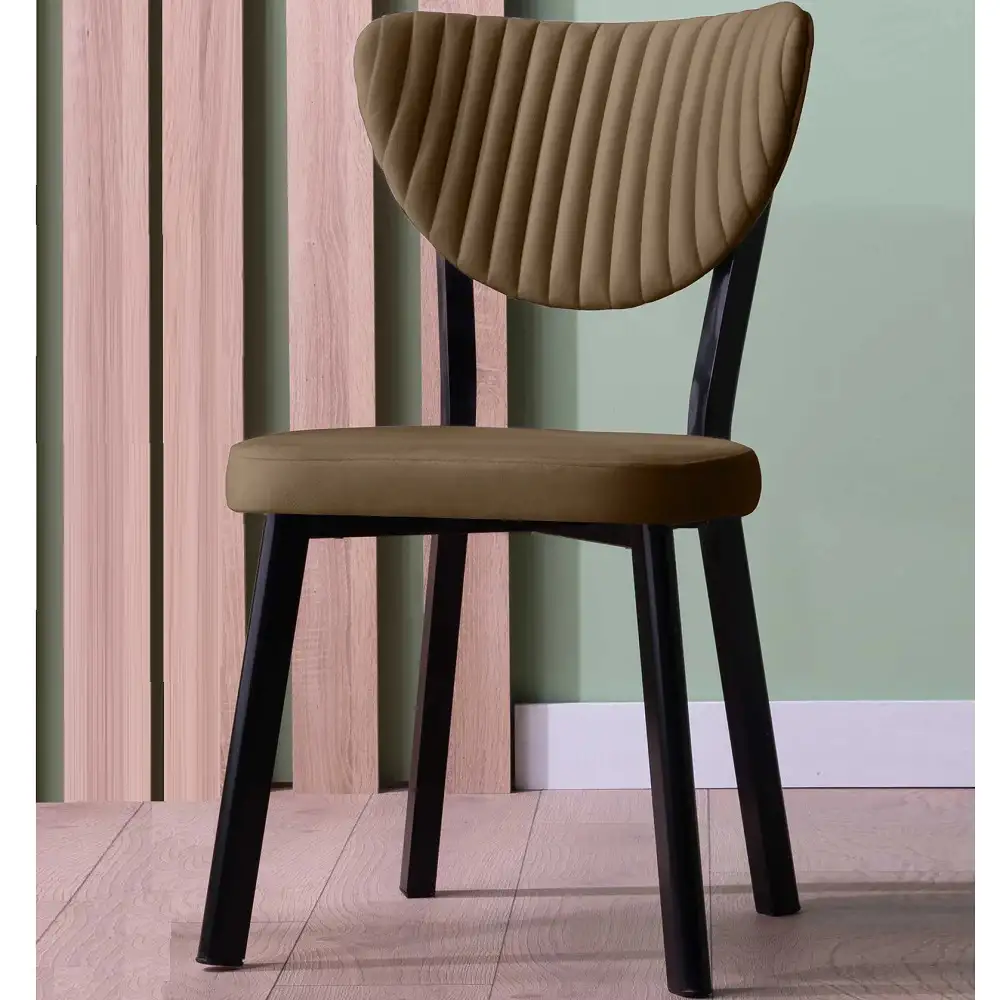 Scaune Barton,metal profil corp ,culoare maro