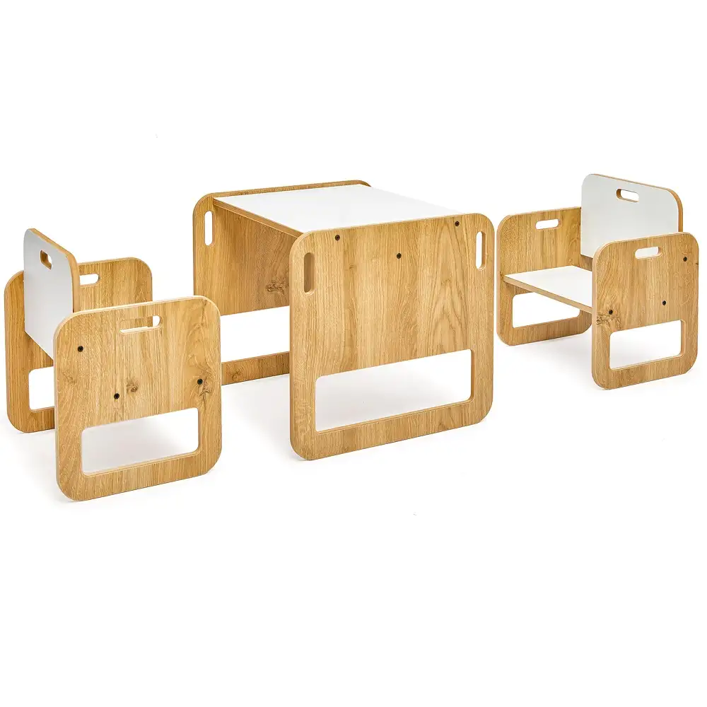 Set masa+ 2 scaune pentru copii Marni Homs alb si sonomo