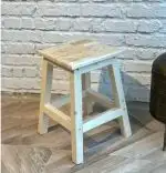Taburet Vinita din lemn natur, 45 cm