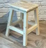 Taburet Vinita din lemn natur, 45 cm