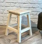 Taburet Vinita din lemn natur, 45 cm