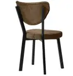 Scaun Barton, metal profil, culoare maro